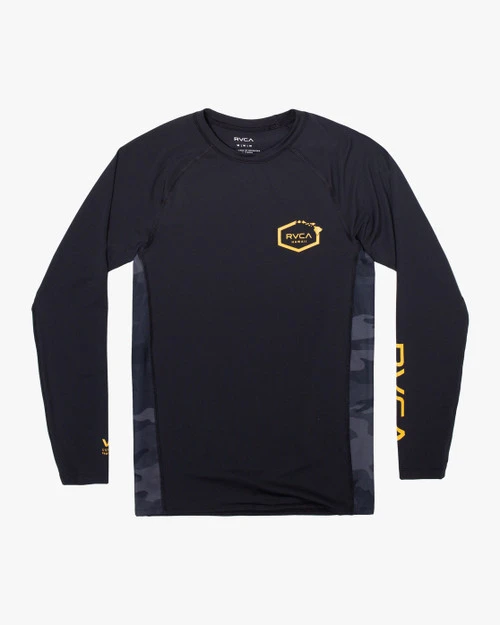 RVCA ISLAND HEX LONG SLEEVE RASHGUARD(EX) 3 RVCA ISLAND HEX LONG SLEEVE RASHGUARD(EX)